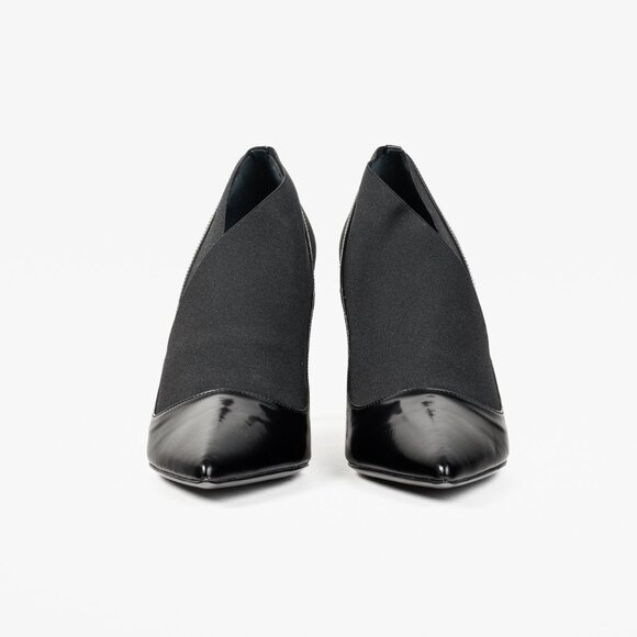 Christian Dior Black Leather Elastic Wrap Pointed Toe Stiletto Bootie - Picture 2 of 10